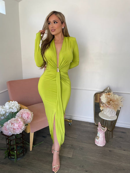 VALENTINA LUXE MIDI- KIWI