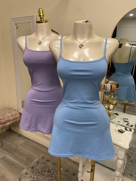 THE LILAH ACTIVE DRESS- BLUE