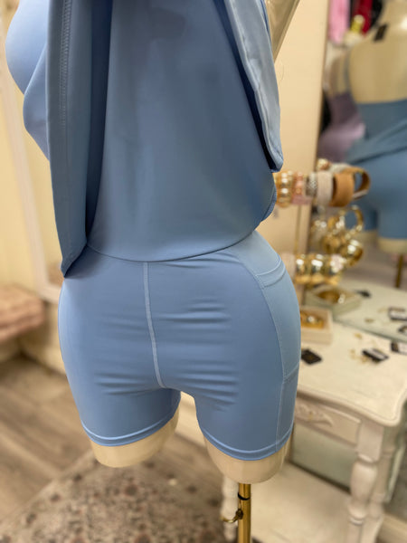 THE LILAH ACTIVE DRESS- BLUE