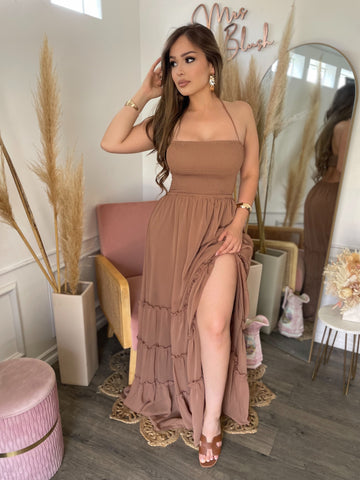 MOCHA MIRAGE MAXI DRESS
