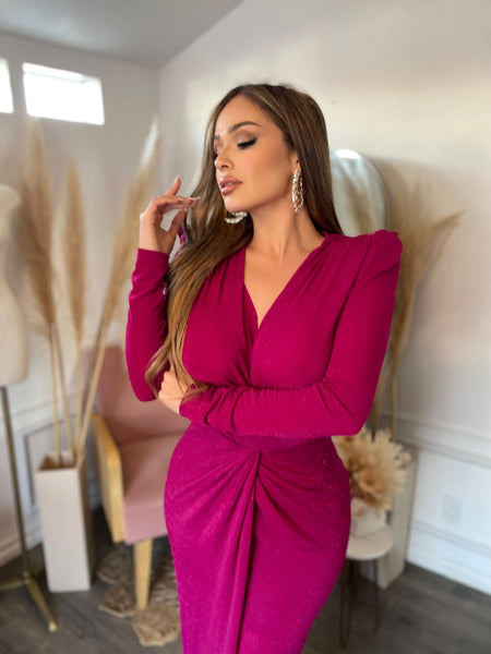 ARITZA COUTURE DRESS- MAGENTA