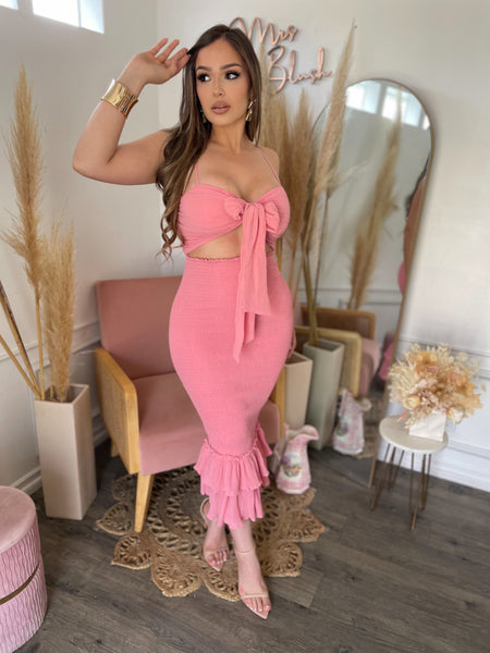 ROSÉ ALL DAY MIDI DRESS