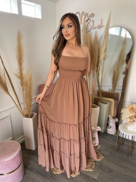 MOCHA MIRAGE MAXI DRESS