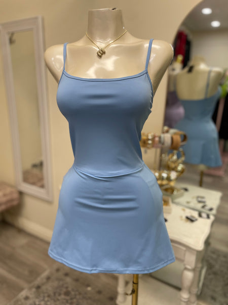 THE LILAH ACTIVE DRESS- BLUE