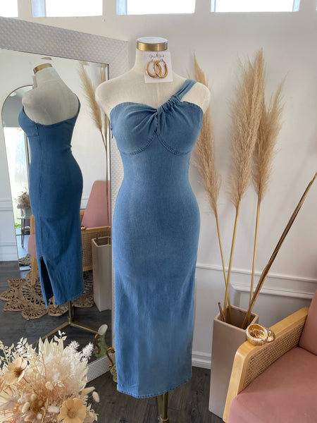 OLIVIA DENIM MIDI