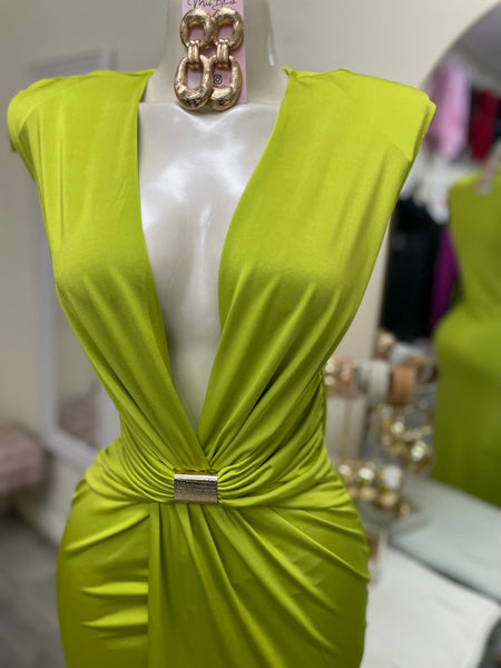 THE ALESSIA MIDI DRESS- KIWI