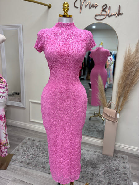 MILA LACE DRESS- PINK