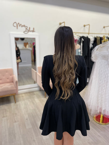 ARIANA BANDAGE DRESS- BLACK