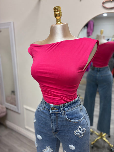 BUTTER SOFT MUSE TOP- FUCHSIA