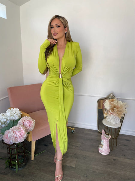 VALENTINA LUXE MIDI- KIWI