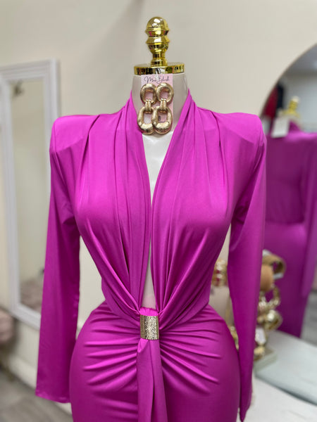 VALENTINA LUXE MIDI- FUCHSIA