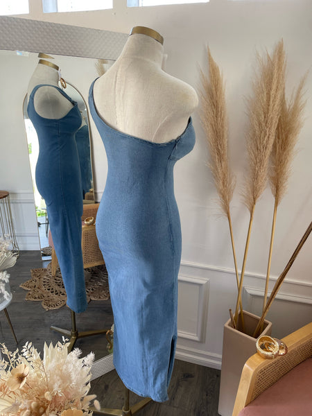 OLIVIA DENIM MIDI