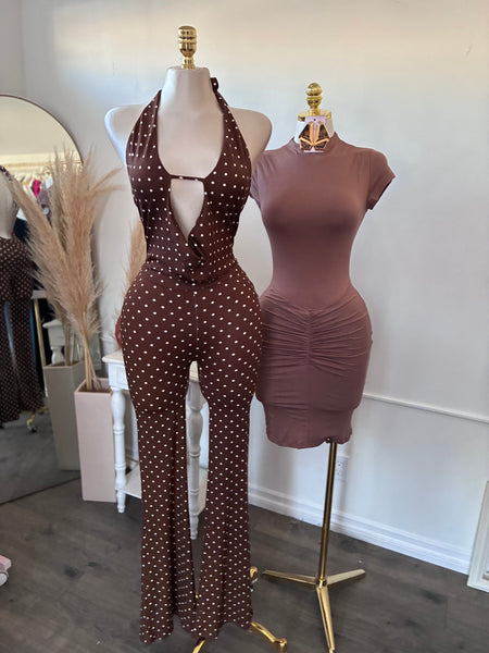 SCULPT AND SMOOTH DRESS- MOCHA
