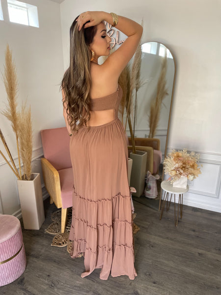 MOCHA MIRAGE MAXI DRESS