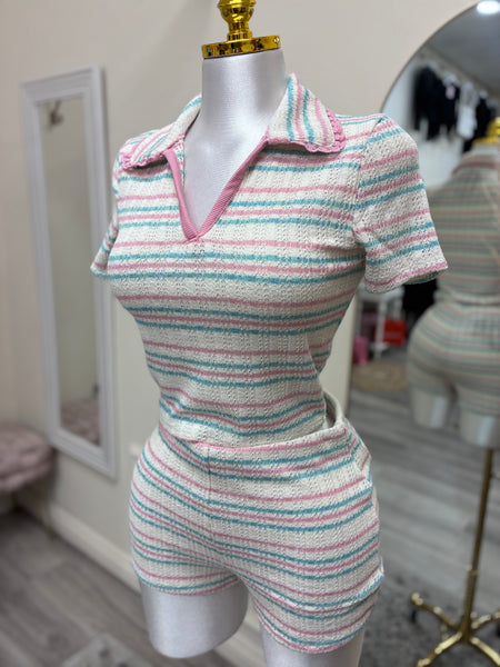 SANTORINI CANDY KNIT SET