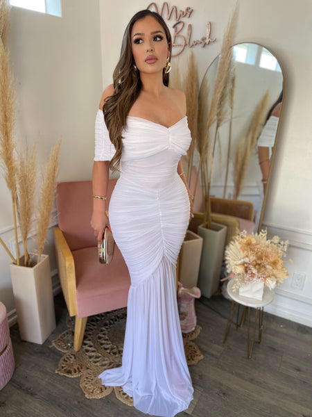 CRESSIDA COUTURE DRESS- WHITE