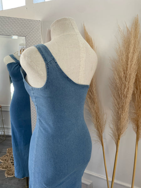 OLIVIA DENIM MIDI