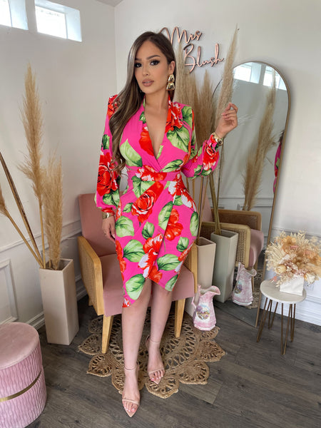 KAYLA FLORAL MIDI DRESS