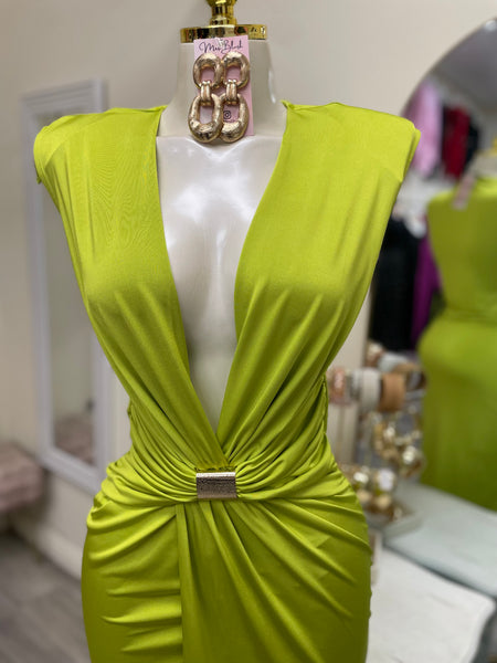 THE ALESSIA MIDI DRESS- KIWI