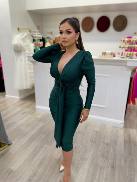 DESIREE MIDI- HUNTER GREEN