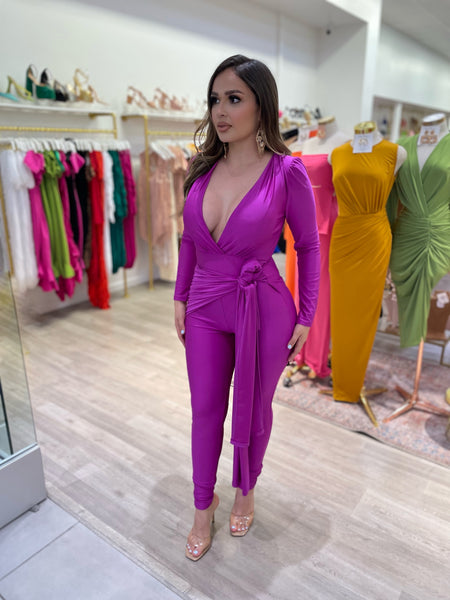 KRYSTAL JUMPSUIT- MAGENTA