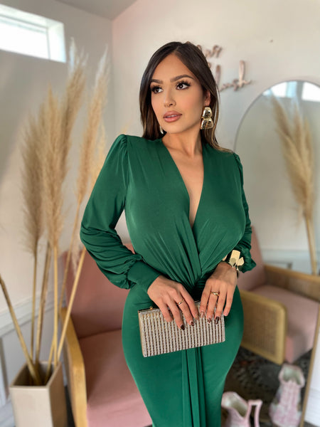 ELARA COUTURE DRESS- GREEN