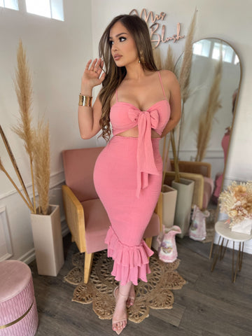 ROSÉ ALL DAY MIDI DRESS
