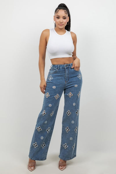 CRYSTAL BLOOM JEANS