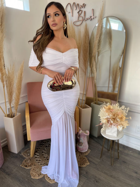 CRESSIDA COUTURE DRESS- WHITE