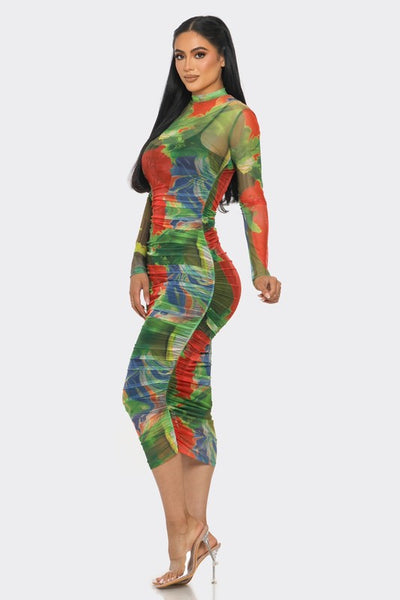 PARADISE MUSE MIDI DRESS