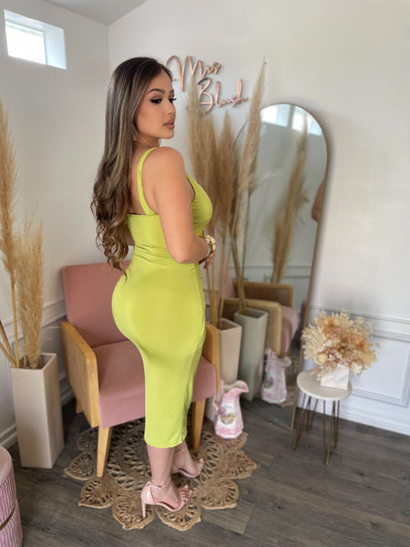 MILA MIDI DRESS- GREEN