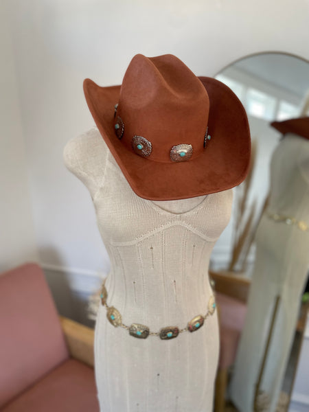 RUNNING WILD WESTERN HAT-RUST