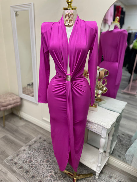 VALENTINA LUXE MIDI- FUCHSIA