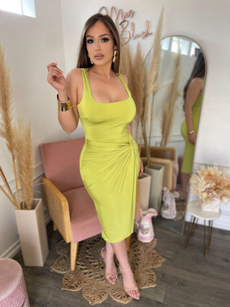 MILA MIDI DRESS- GREEN