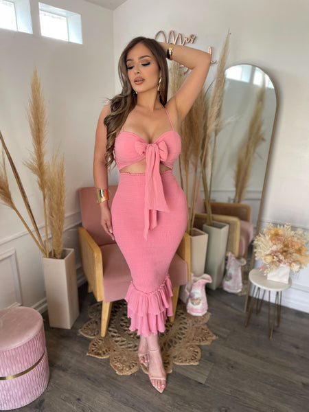 ROSÉ ALL DAY MIDI DRESS