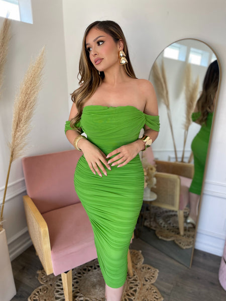 CHARLOTTE MIDI- AVOCADO