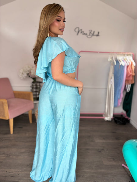 AZURE BREEZE JUMPSUIT- BABY BLUE