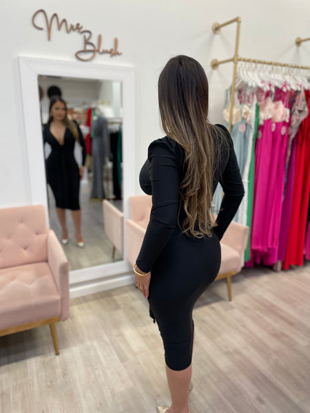 DESIREE MIDI- BLACK