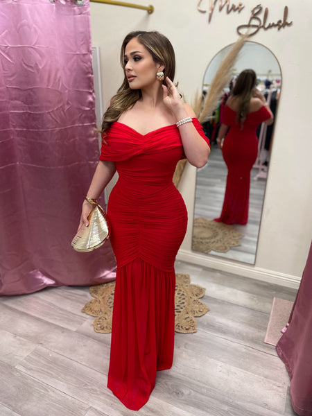 CRESSIDA COUTURE DRESS- RED