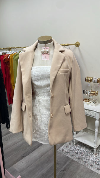 CREAM DRESS COAT