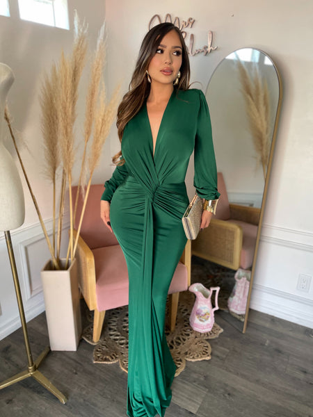 ELARA COUTURE DRESS- GREEN