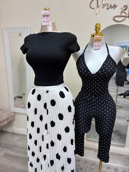 POLKA DOT MIDI SKIRT