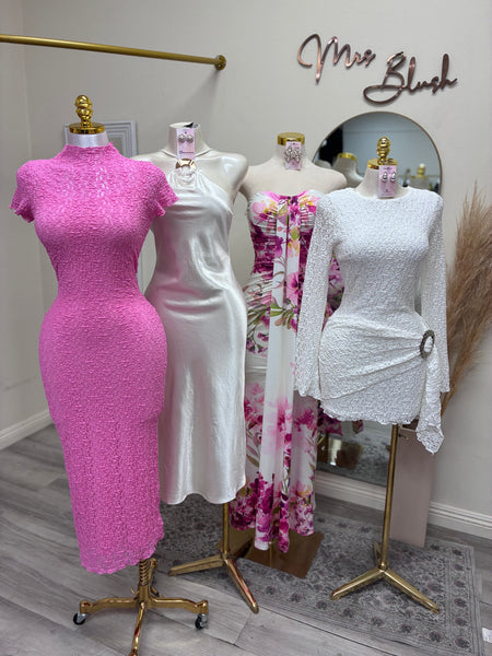 MILA LACE DRESS- PINK
