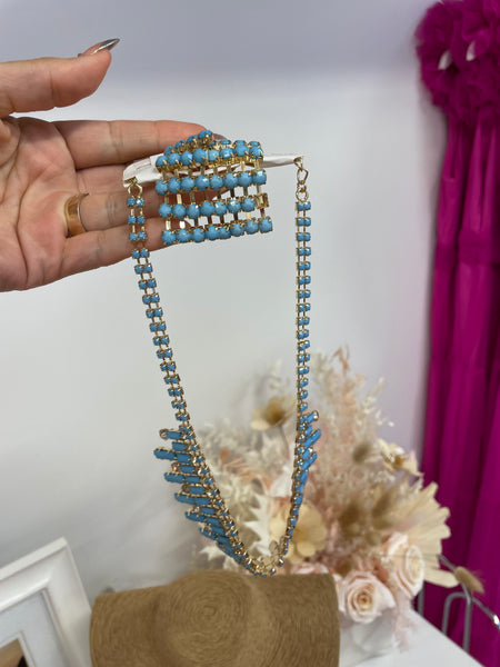 MIA NECKLACE SET- BLUE