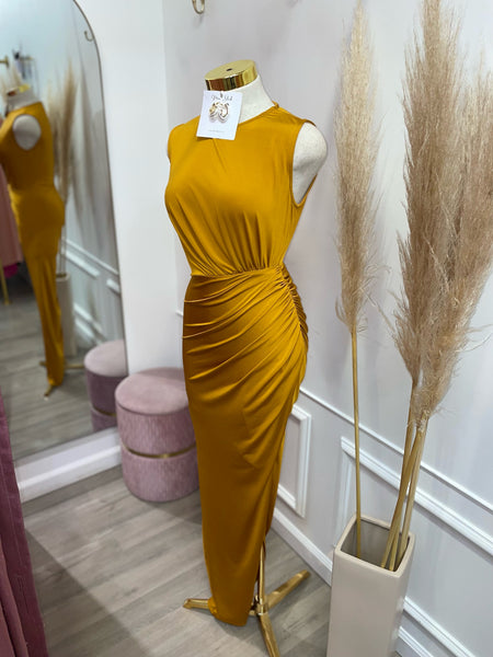 KATE MIDI DRESS-MARIGOLD