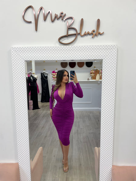 EMMA MIDI DRESS- ORQUID