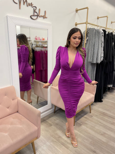 EMMA MIDI DRESS- ORQUID