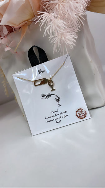 WINE- NECKLACE (gold dipped)