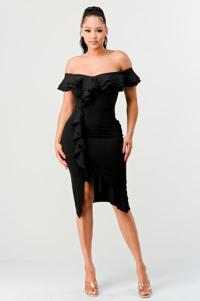 AMELIA MIDI- BLACK