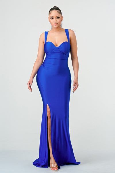 FAVI COUTURE DRESS- ROYAL
